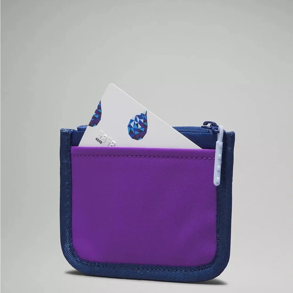 Lululemon True Identity Card Case- Pitch Blue/Blue Linen/Atomic Purple